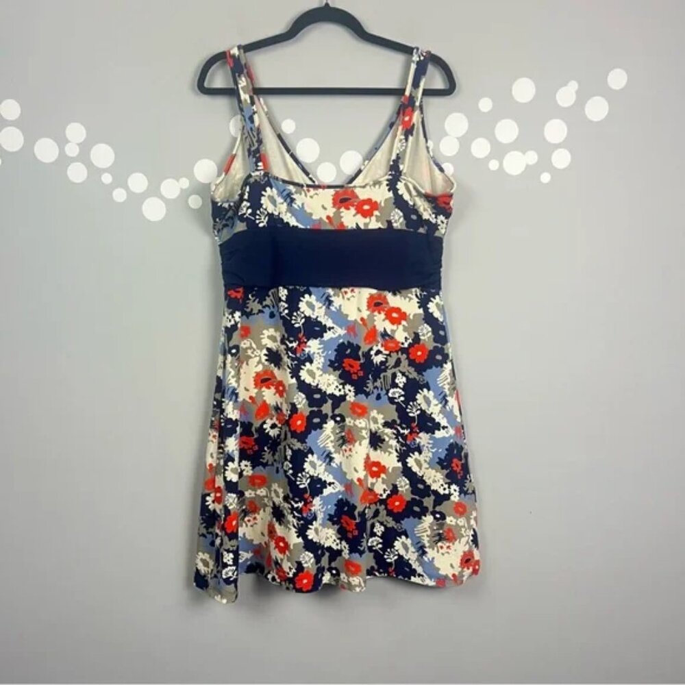 Patagonia Margot Sleeveless Dress Dew Drop Floral Organic Cotton Blue XL - Picture 5 of 6